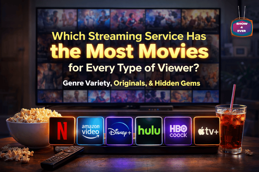 Which streaming service has the most movies