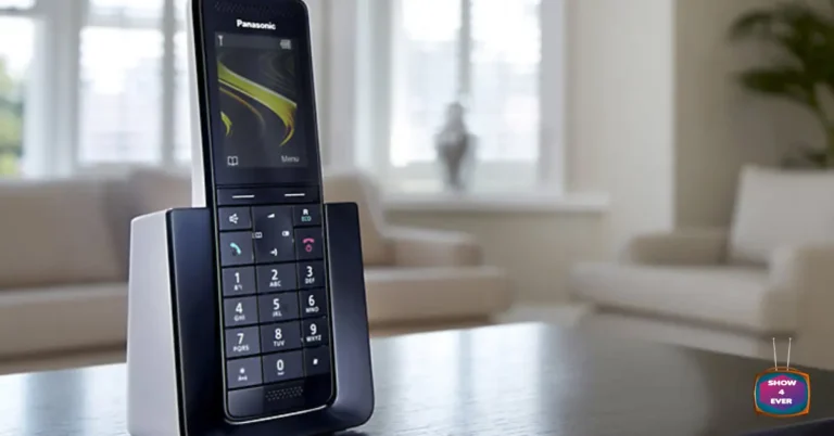 Xfinity Voice digital home phone — modern cordless handset in a living room